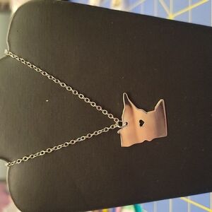 Silver Tone Minnesota Charm Necklace 18" + 2" Chain